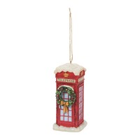 Heartwood Creek by Jim Shore - Phone Box Christmas Hanging Ornament 12cm
