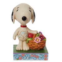 Peanuts by Jim Shore - Snoopy Basket of Tulips Figurine 12.5cm