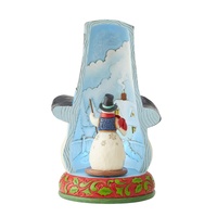 Heartwood Creek by Jim Shore LED Lighted Snowman in Hat ROTATOR