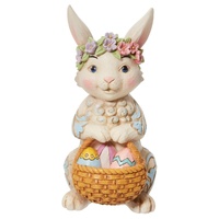 Heartwood Creek by Jim Shore - Easter Bunny With Floral Crown Pint Sized Figurine 13cm