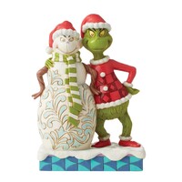 Grinch by Jim Shore - Grinch with Grinchy Christmas Snowman Figurine 20cm