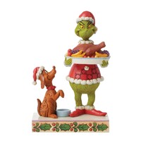 Grinch by Jim Shore - Grinch & Max with Christmas Dinner Figurine 19cm