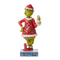 Grinch by Jim Shore - Grinch with Bag of Coal Christmas Figurine 23cm