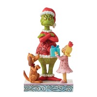 Grinch by Jim Shore - Max and Cindy Giving Gift to Grinch Figurine 18.4cm