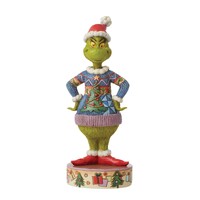 Grinch by Jim Shore - Grinch Wearing Ugly Christmas Sweater Figurine 22cm