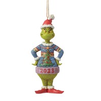Grinch by Jim Shore - Grinch 2023 Ugly Sweater - Hanging Ornament 13.3cm