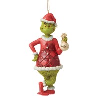 Grinch by Jim Shore - Grinch with Bag of Coal - Hanging Ornament 13cm