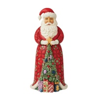 Heartwood Creek by Jim Shore  Santa with Christmas Tree Coat Figurine