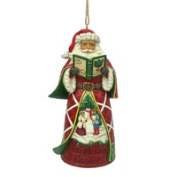 Heartwood Creek by Jim Shore Caroling Song Book Santa Christmas Hanging Ornament 