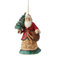 Heartwood Creek by Jim Shore Santa with Tree and Toy bag Christmas Hanging Ornament