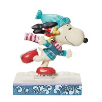 Peanuts By Jim Shore - Snoopy and Woodstock Skating Figurine 15cm
