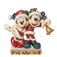 Disney Traditions by Jim Shore - Mickey & Minnie Jingle Bell Santas Figurine 17cm