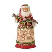 Heartwood Creek by Jim Shore Worldwide Event Twelve Days of Christmas Santa Holding Pear Tree Branch