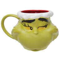 Department 56 Dr Seuss Grinch - Feelin Grinchy Sculpted Grinch Christmas Mug