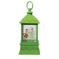 Department 56 Dr Seuss Grinch - Night Before Grinchmas Glitter Water Lit Lantern Illuminated 23cm