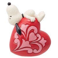 Peanuts by Jim Shore - Snoopy Laying On Love Heart Figurine 13.3cm