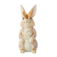 Heartwood Creek by Jim Shore - Bunny with Butterfly On Nose Mini Figurine 10cm