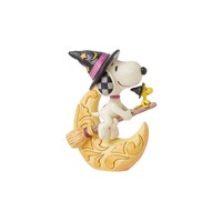Peanuts by Jim Shore - Snoopy & Woodstock Witches Witch Broomstick Halloween Figurine 15cm