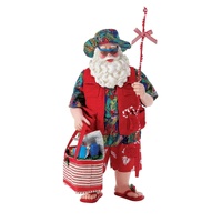 Department 56 Possible Dreams  Hook, Line & Santa,  Christmas Santa Fishing, Merry Fishmas