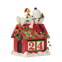 Peanuts by Jim Shore - Snoopy & Woodstock Christmas Countdown Calendar Figurine 18cm