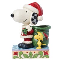 Peanuts by Jim Shore - Santa Snoopy & Woodstock as Elf Figurine 21.5cm