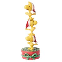 Peanuts by Jim Shore - Christmas Woodstock Stacked Mini Figurine 10.5cm