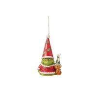 Grinch by Jim Shore - Grinch Gnome with Max - Hanging Ornament 12.8cm