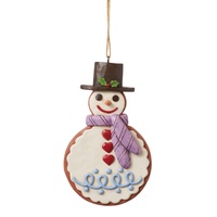 Heartwood Creek by Jim Shore - Gingerbread Snowman Cookie Christmas Hanging Ornament 11.5cm