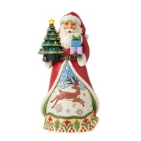 Heartwood Creek by Jim Shore Christmas Santa With Vintage LED Tree