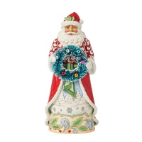 Heartwood Creek by Jim Shore Santa with Sisal Wreath Figurine