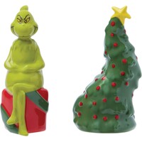 Department 56 Dr Seuss Grinch - Salt and Pepper Shaker Set - Christmas Tree & Presents