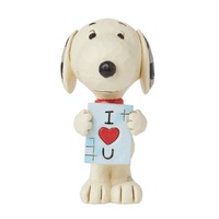 Peanuts by Jim Shore - Snoopy with Love Sign Mini Figurine 8cm