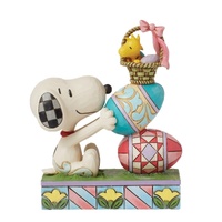 Peanuts by Jim Shore - Snoopy & Woodstock Stacked Easter Eggs Figurine 14.8cm