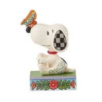 Peanuts by Jim Shore - Snoopy With A Butterfly on His Nose Figurine 11cm