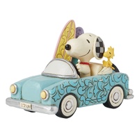 Peanuts by Jim Shore - Snoopy & Woodstock In Car With Surfboards Figurine 11.7cm