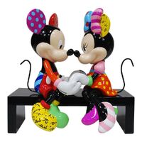 Disney Britto - Mickey & Minnie Mouse Seated Love Figurine 16cm