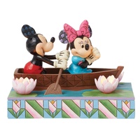 Disney Traditions by Jim Shore - Mickey & Minnie Love Rowboat Light Up Figurine 11.4cm