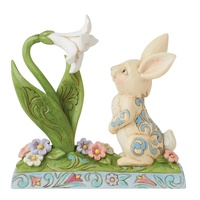 Heartwood Creek by Jim Shore - Easter Bunny and Lily Figurine 13.4cm
