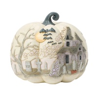 Heartwood Creek by Jim Shore - BOX DAMAGED - Halloween Pumpkin - Graveyard & Bats