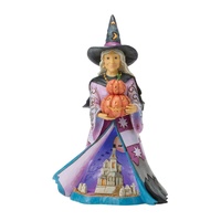 Heartwood Creek by Jim Shore Halloween Witch Holding Pumpkins LED