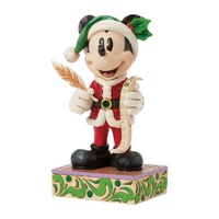 Disney Traditions by Jim Shore - Santa Mickey Mouse with List Figurine 19.5cm