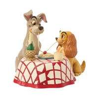 Disney Traditions by Jim Shore Lady & Tramp Spaghetti Scene (Candle Lights UP)