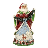 Heartwood Creek by Jim Shore Large Santa with Bell Garland 3rd Annual Collector's Edition 37cmH