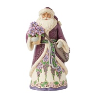 Heartwood Creek by Jim Shore Santa Wearing Purple - Christmas Royal Holiday Cheer