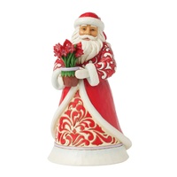 Heartwood Creek by Jim Shore Christmas Santa with Blooming Amaryllis