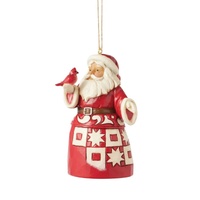 Heartwood Creek by Jim Shore - Nordic Noel Santa Cardinal Christmas Hanging Ornament