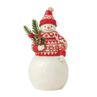 Heartwood Creek by Jim Shore Christmas Nordic Noel Snowman with Evergreen Sprig