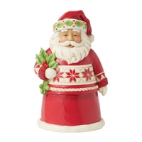 Heartwood Creek by Jim Shore Nordic Noel Pint Sized Santa with Holly