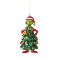 Grinch by Jim Shore - Grinch as a Tree - Hanging Ornament 13cm