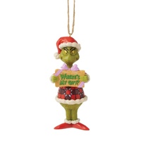 Grinch by Jim Shore - Grinch Where's My Gift - Hanging Ornament 12.7cm